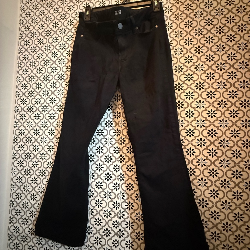 Used PAIGE Skyline Boot Black Flare Jeans Sz 29